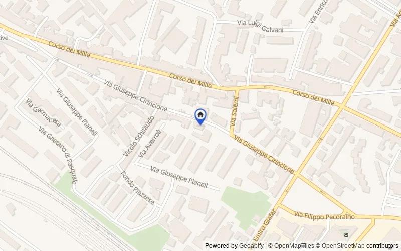 Mappa della zona: Via Giuseppe Cirincione, 83, 90124 Palermo PA, Italia, 90124, Palermo, Palermo