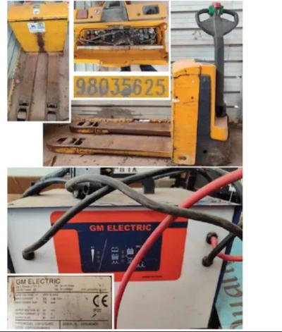Carrello a ruote e carrello elevatore marca Jungheinrich EJE 116 compreso carica batteria marca GM Electric
