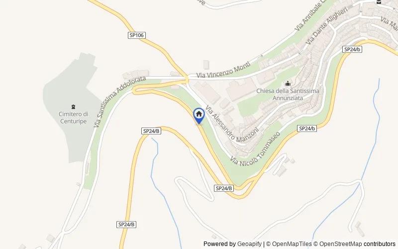 Karte der Umgebung: Via SS. Addolorata, 94010 Centuripe EN, Italia, 94010, Centuripe, Enna