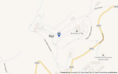 Mappa della zona: VIA RUA DEI CAVALIERI 12, 03027, Ripi, Frosinone