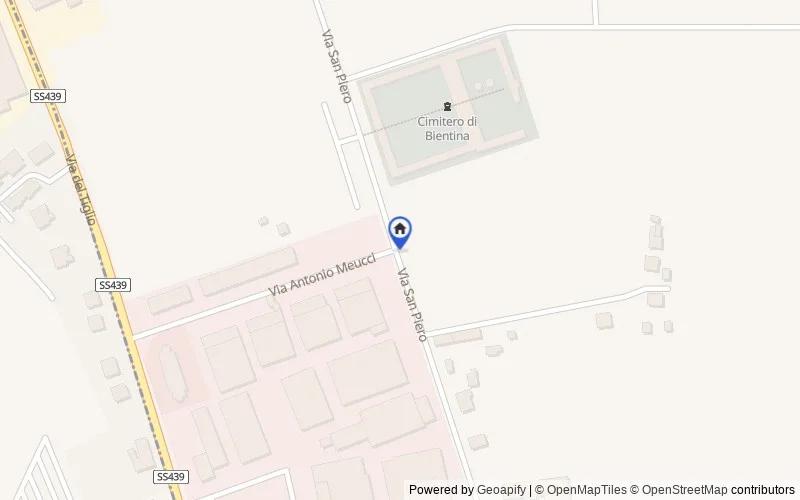 Mappa della zona: Via Antonio Meucci, 56031 Bientina PI, Italia, Bientina, Pisa