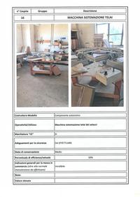 Macchina sistemazione telai dei setacci.