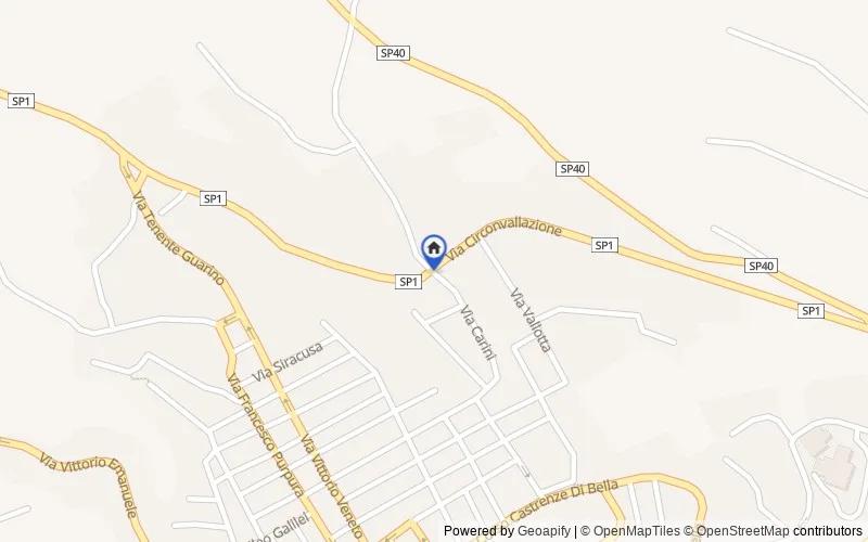 Carte du secteur : Via Circonvallazione, 90040 Montelepre PA, Italia, 90040, Montelepre, Palermo