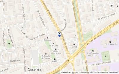 Mappa della zona: Viale Paolo Borsellino, 17/21, 87100, Cosenza, Cosenza