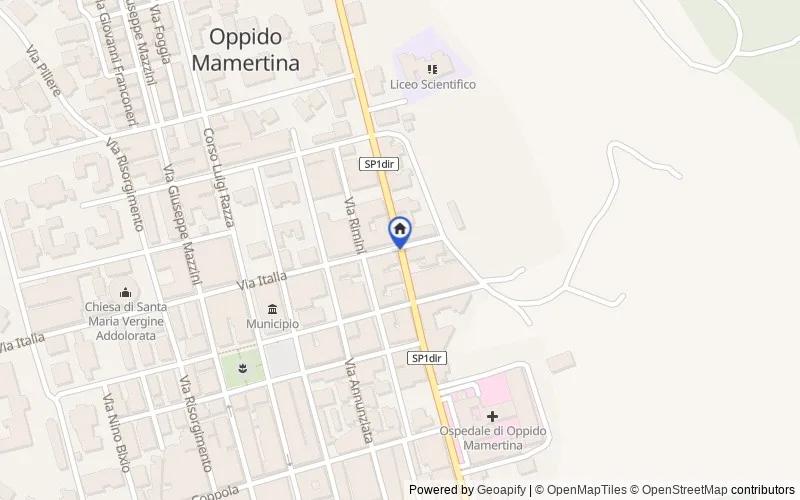 Karte der Umgebung: via G. Mittiga n. 248 , 89014, Oppido Mamertina, Reggio di Calabria