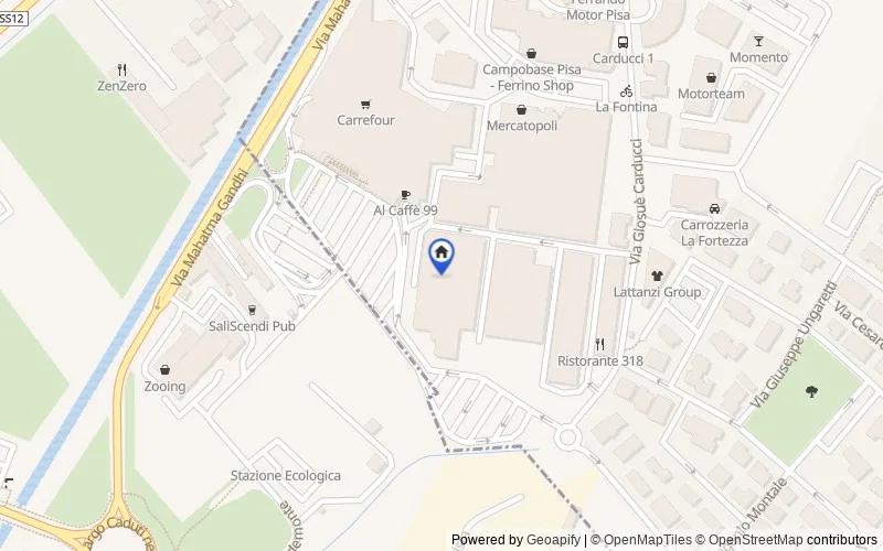 Mappa della zona: Via Giosuè Carducci, 13, 56010 Ghezzano PI, Italia, San Giuliano Terme, Pisa