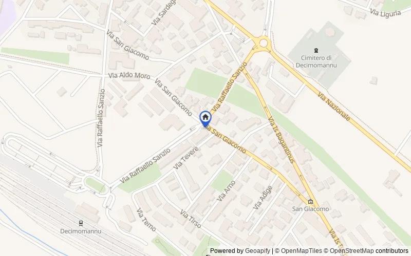 Mappa della zona: Via San Giacomo snc , 09033 Decimomannu CA, Italia, Decimomannu, Cagliari