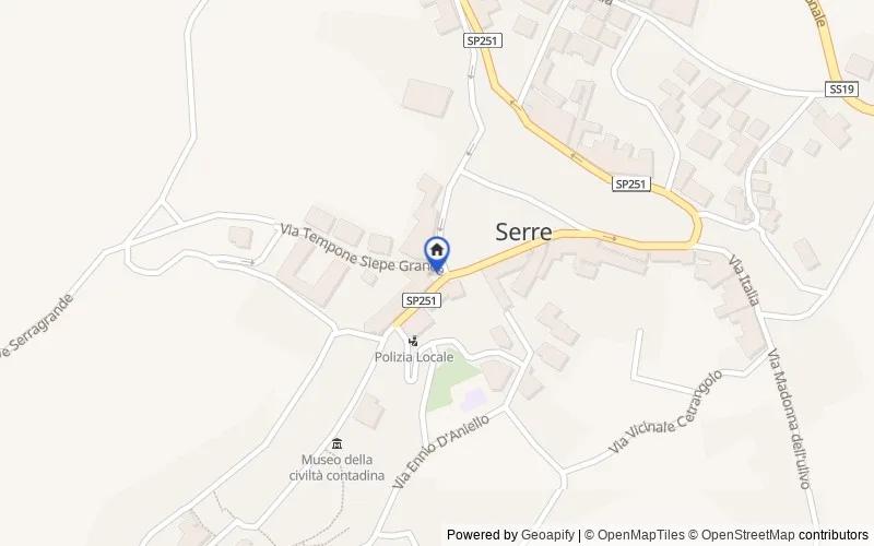 Carte du secteur : località Pennina, 84028 Serre SA, Italia, Serre, Salerno