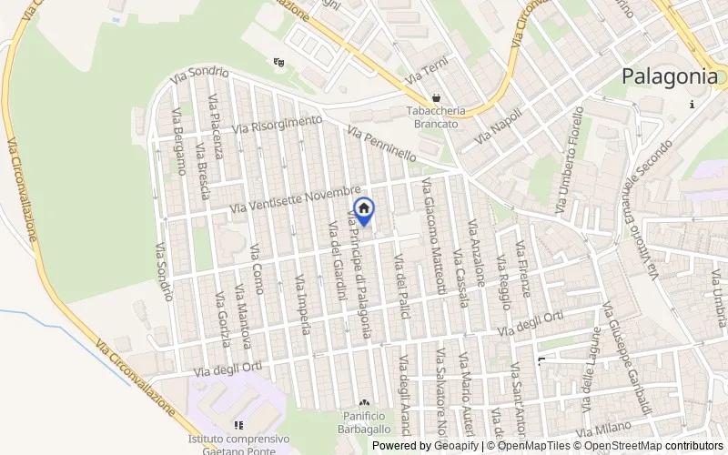 区域地图：Via Ducezio, 53, 95046 Palagonia CT, Italia, 95046, Palagonia, Catania