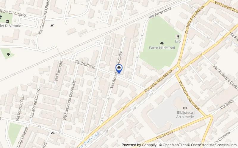 Carte du secteur : Via Brofferio, 8, 10036 Settimo Torinese TO, Italia, Settimo Torinese, Torino
