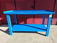Banco da lavoro in metallo di colore blu misure 150cm x...