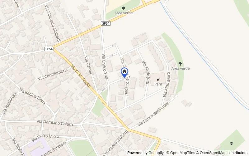 Map of the area: Via de Gasperi, 15, 09038 Serramanna SU, Italia, Serramanna, Sud Sardegna