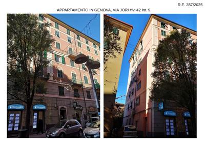 Immobile sito in Genova, Via Germano Jori 42 composto da un ampio ingresso cieco, che da accesso a tre camere, al bagno e al soggiorno da cui si accede al cucinino con dispensa. Per maggiori dettagli si rimanda alla perizia di stima e alla documentazione fotografica allegate 