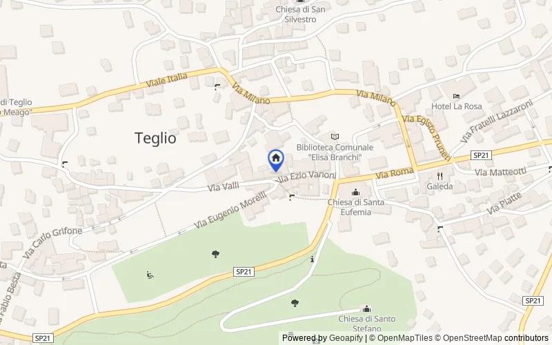 Map of the area: Viale Prof Eugenio Morelli, 6, 23036 Teglio SO, Italia, Teglio, Sondrio
