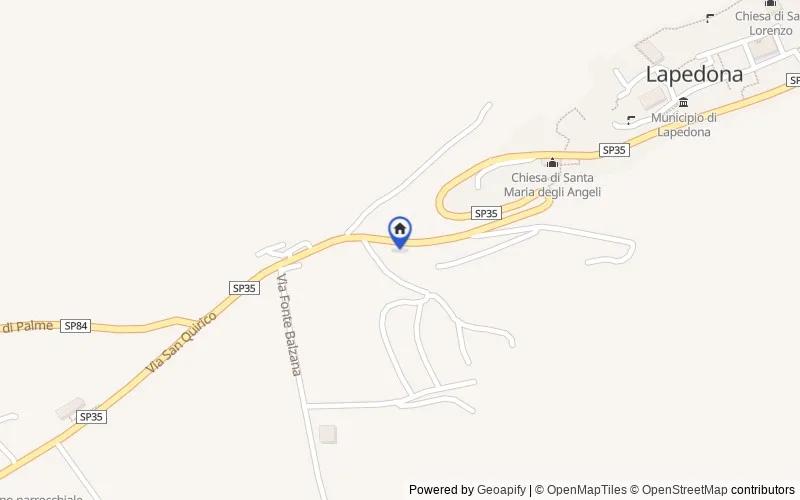 Mapa de la zona: Via S. Quirico, 1, 63868 Lapedona FM, Italia, 63823, Lapedona, Fermo