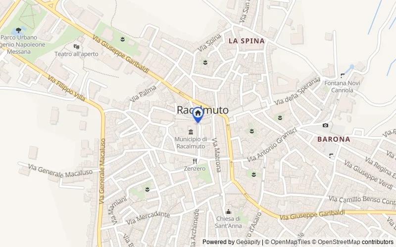 Mappa della zona: Via Stazione, 92020, Racalmuto, Agrigento