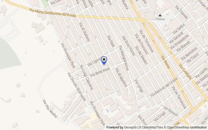 Map of the area: Via di Stefano, 56, 90047 Partinico PA, Italia, Partinico, Palermo