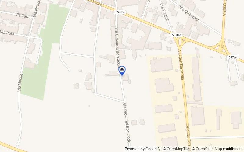 Carte du secteur : Via Giovanni Boccaccio, 74022 Fragagnano TA, Italia, Fragagnano, Taranto