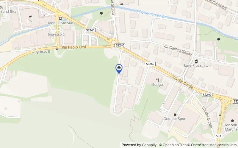 Mappa della zona: Via del Garda, 38065 Mori TN, Italia, 38065, Mori, Trento