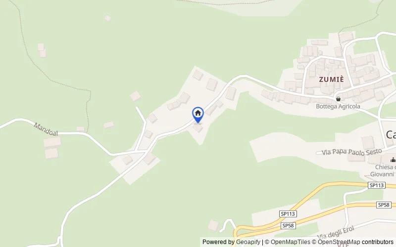 Carte du secteur : Via Roma, 39, 25070 Capovalle BS, Italia, Capovalle, Brescia