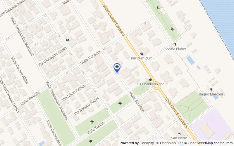 Carte du secteur : Viale dei Mille, 47042, Cesenatico, Forlì-Cesena