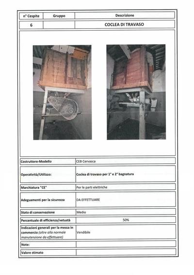 Coclea di travaso per bagnature.