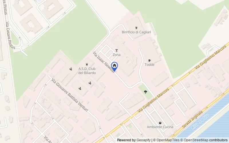 Mapa de la zona: Via I. Newton, 09131 Cagliari CA, Italia, Cagliari, Cagliari