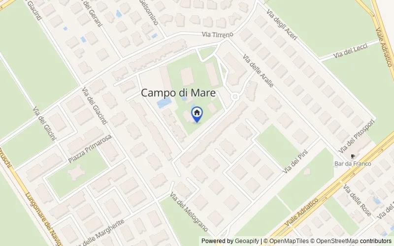 Karte der Umgebung: Campo di Mare, 00052 Marina di Cerveteri RM, Italia, Cerveteri, Roma
