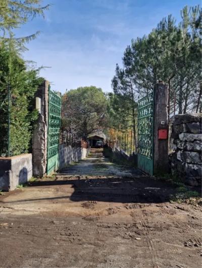 Diritti di piena proprietà di un immobile per civile abitazione con terreno sito in Contrada Difeso nel Comune di Pedara, con accesso da via Tarderia n.112, posto al piano terra, libero, in condizioni scadenti, composto da tre vani ed accessori (cucina, disimpegno, antibagno e due bagni) con garage, cisterna e terreno di pertinenza. Al terreno circostante si può accedere con doppio ingresso sia ad Est che ad Ovest rispettivamente, da stradella da via Federico II di Svevia e da stradella da via Tarderia.