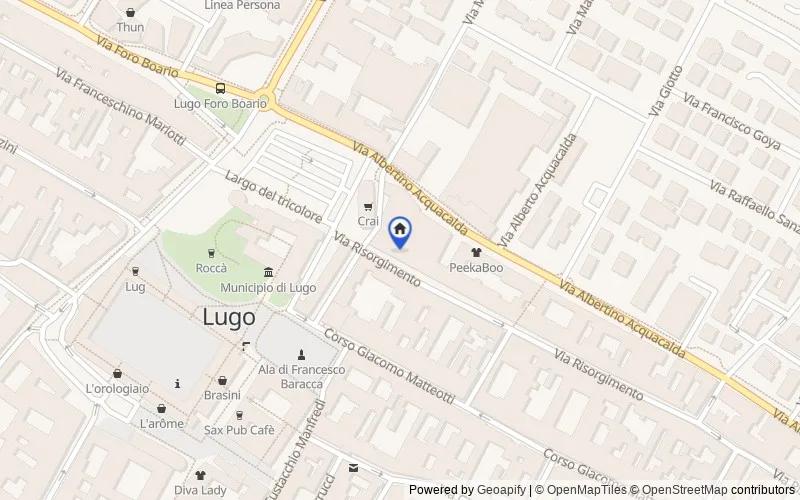 Karte der Umgebung: Via Risorgimento, 8, 48022, Lugo, Ravenna