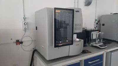 (Lotto n.26) - Gas analizzatore (Carbonio - Zolfo) marca LECO modello CS 744. 