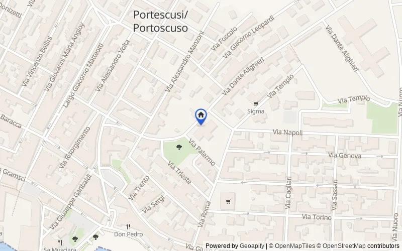 区域地图：V. Dante, 14, 09010 Portoscuso SU, Italia, 09010, Portoscuso, Sud Sardegna