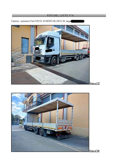 AUTOCARRO Fiat Iveco Eurostar 240 E 38 (lotto n.10 perizia n.1)