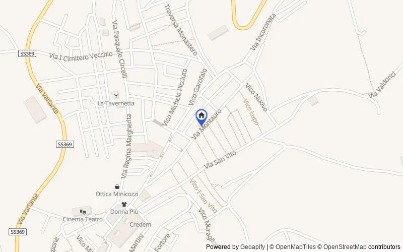 Mappa della zona: via Montauro angolo via Monte dei Carpini, 82028, San Bartolomeo in Galdo, Benevento