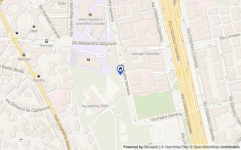 Carte du secteur : Via Padre Semeria n. 68, 00154, Roma, Roma