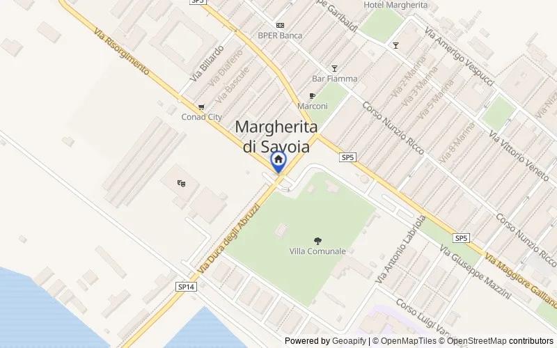 Map of the area: Strada Provinciale 141 e il mare, 71044, Margherita di Savoia, Barletta-Andria-Trani