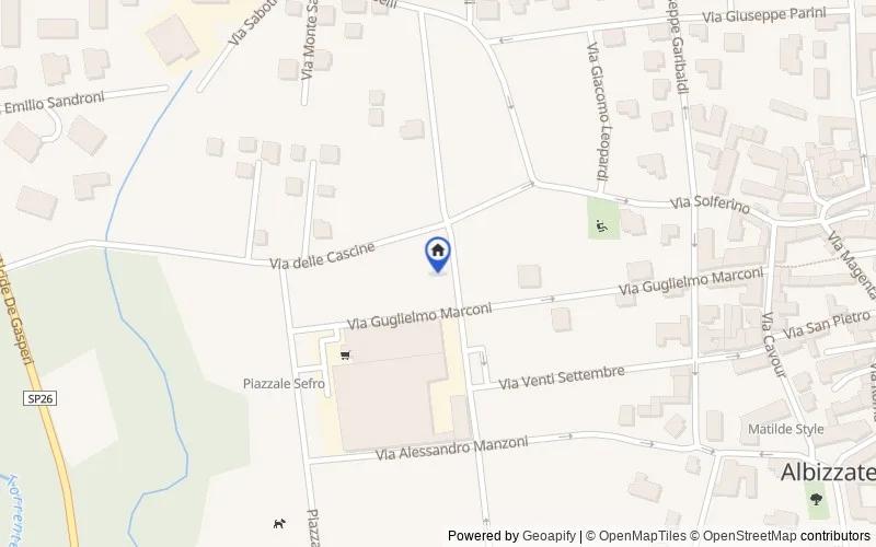 Carte du secteur : Via Guglielmo Marconi, 18, 21041 Albizzate VA, Italia, Albizzate, Varese