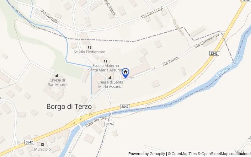 Karte der Umgebung: Via Roma n. 32, 24060, Borgo di Terzo, Bergamo