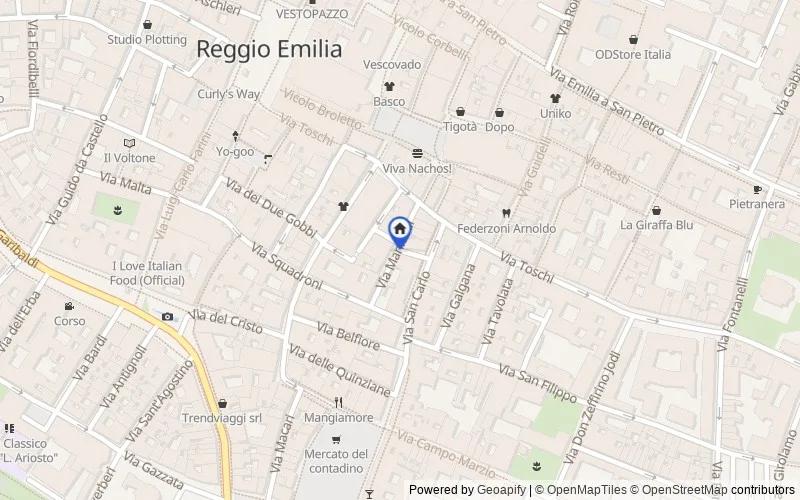 Mapa de la zona: Via Manfredi, 42121 Reggio Emilia RE, Italia, 42121, Reggio nell'Emilia, Reggio Emilia