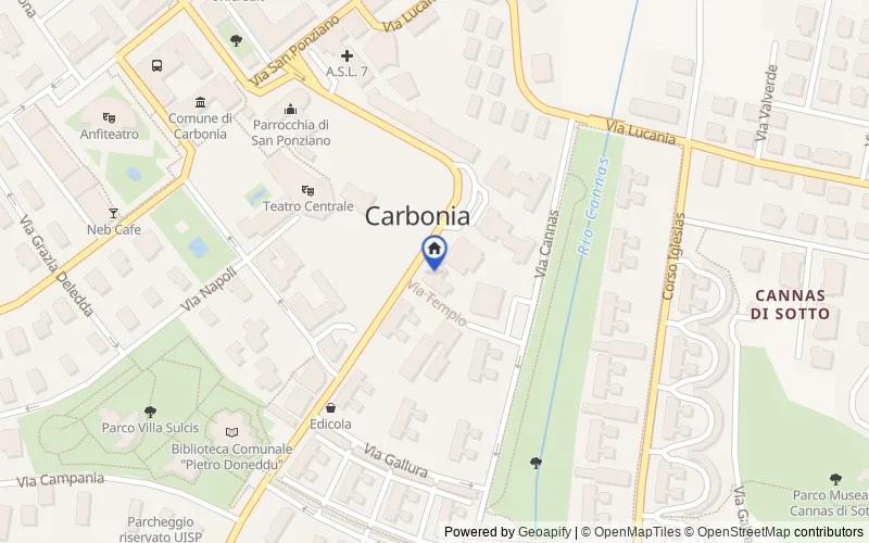Mappa della zona: Viale Arsia, 90, 09013 Carbonia SU, Italia, 09013, Carbonia, Sud Sardegna