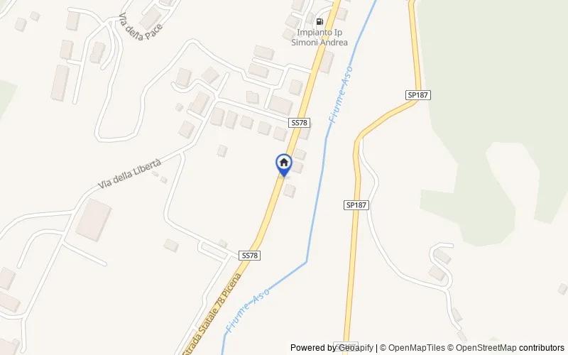 Mappa della zona: Via Campo Sportivo, 63087 Comunanza AP, Italia, 63087, Comunanza, Ascoli Piceno
