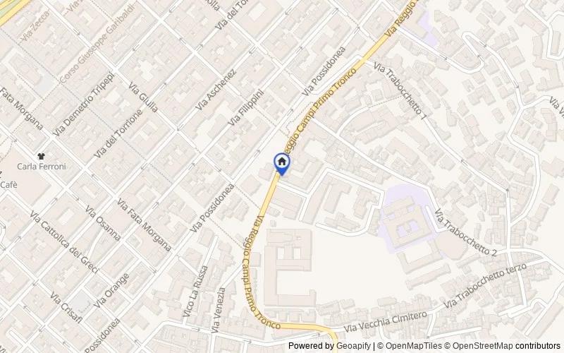 Mappa della zona: Via Reggio Campi, 93, 89126, Reggio di Calabria, Reggio di Calabria