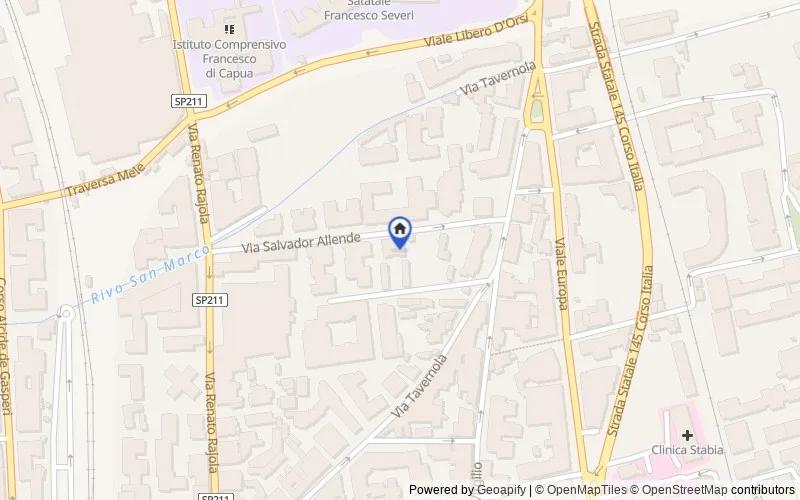 Mapa de la zona: Via Salvador Allende, 9, 80053 Castellammare di Stabia NA, Italia, Castellammare di Stabia, Napoli
