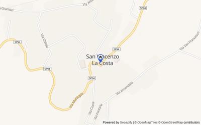 Mappa della zona: Via Costa, 7-25, 87030, San Vincenzo La Costa, Cosenza