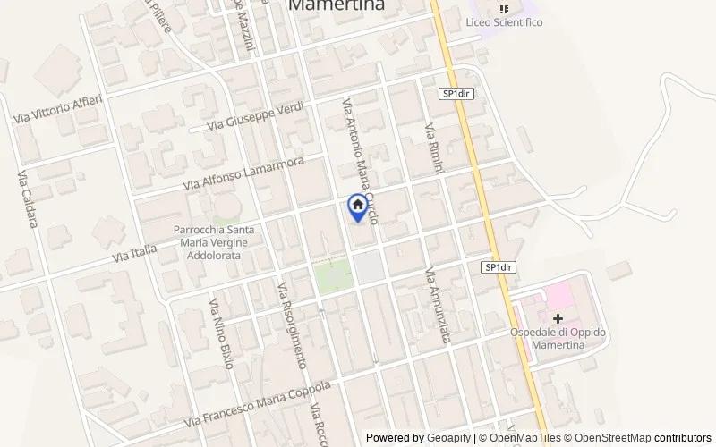 Carte du secteur : Corso Luigi Razza, 2, 89014, Oppido Mamertina, Reggio di Calabria
