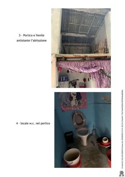 Alloggio costituito da ingresso/soggiorno, cucina e bagno cieco a piano terra, oltre a due camere da letto al primo piano. L'unità immobiliare comprende inoltre un w.c., una cantina e un fienile. 