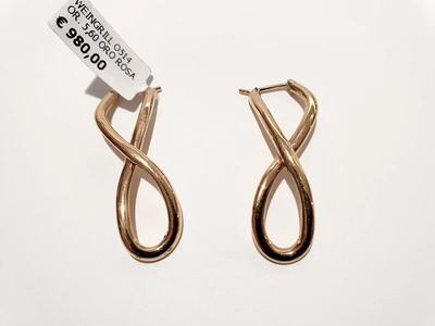 (Lotto n.1771) un paio di orecchini in oro rosa 18 kt Weingrill gr. 5,50