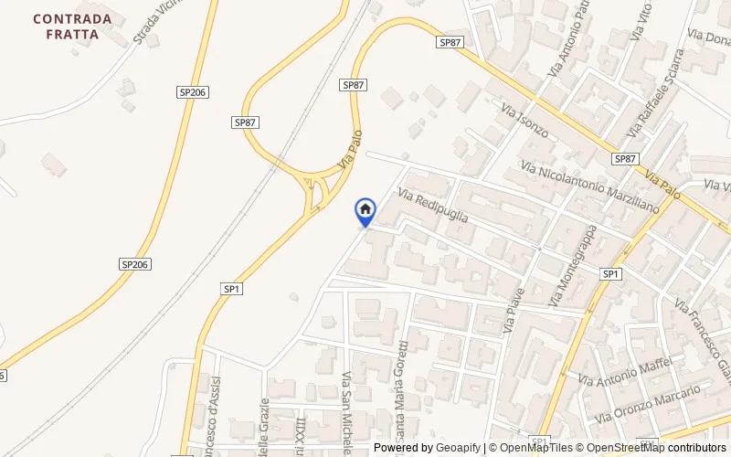Mapa de la zona: Via Padre Pio da Pietralcina, Bitetto, Bari