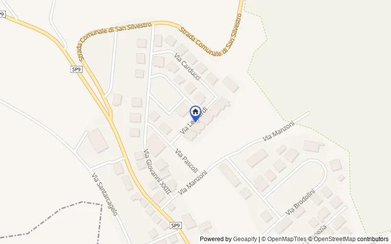区域地图：Via Giacomo Leopardi, 6, 61020 Ca' Gallo PU, Italia, 61020, Montecalvo in Foglia, Pesaro e Urbino