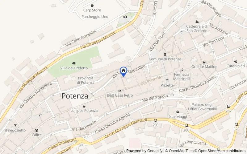 Mappa della zona: Via dei Picernesi, 21, 85100 Potenza PZ, Italia, 85100, Potenza, Potenza